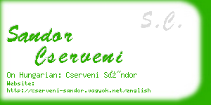 sandor cserveni business card